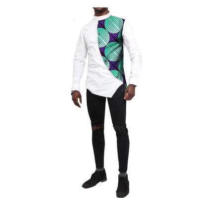 Camisa de Algodón Batik con Combinación de Colores - Image 32