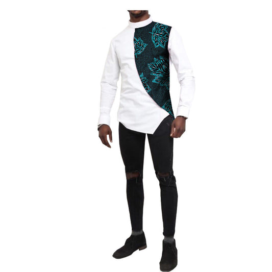 Camisa de Algodón Batik con Combinación de Colores