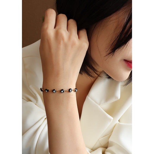 Pulsera de Acero Titanio con Efecto Óleo Negro para Mujer - Image 8