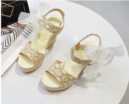 Sandalias de Tacón Cuña Alto Versátil con Listón para Mujer - Image 8