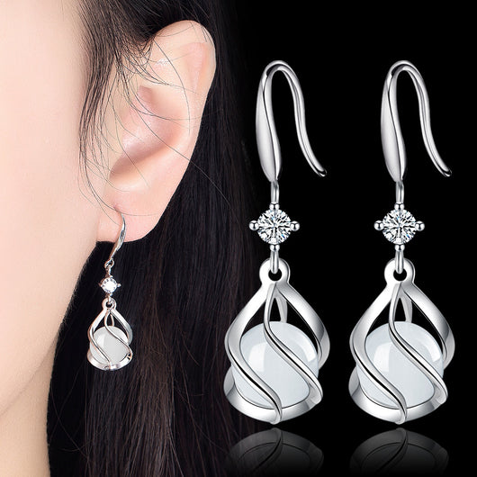 Aretes de Ópalo Vintage - Diseño Clásico de Largo Medio - Image 10