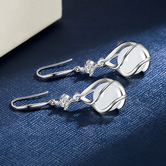 Aretes de Ópalo Vintage - Diseño Clásico de Largo Medio - Image 8