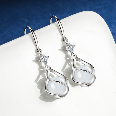 Aretes de Ópalo Vintage - Diseño Clásico de Largo Medio - Image 5