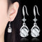 Aretes de Ópalo Vintage - Diseño Clásico de Largo Medio