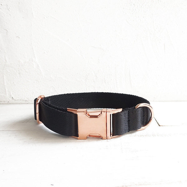 Collar Personalizado para Perro Negro - Accesorios para Mascotas