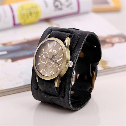 Reloj de Pulsera Retro Punk para Hombre - Correa de Cuero Genuino - Image 11
