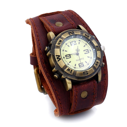 Reloj Pulsera Cuero Punk Retro para Hombre - Estilo Europeo Americano - Image 6