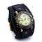 Reloj Pulsera Cuero Punk Retro para Hombre - Estilo Europeo Americano