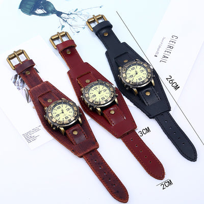 Reloj Pulsera Cuero Punk Retro para Hombre - Estilo Europeo Americano - Image 4