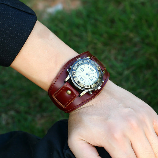 Reloj Pulsera Cuero Punk Retro para Hombre - Estilo Europeo Americano - Image 5