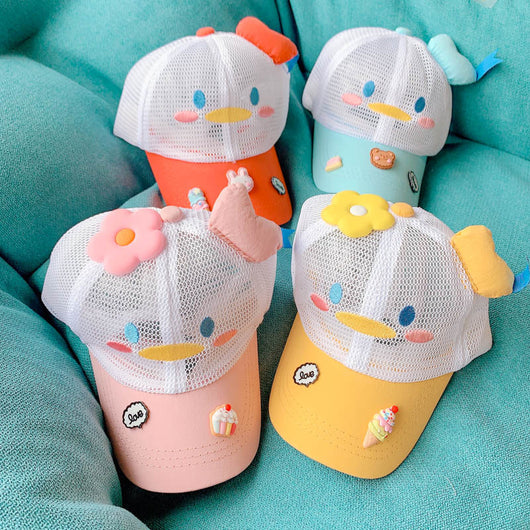 Gorra de Béisbol Infantil Nube Coreana con Diseño Adorable y Malla Transpirable