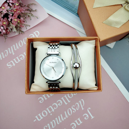 Reloj de Diamantes Versátil para Mujer