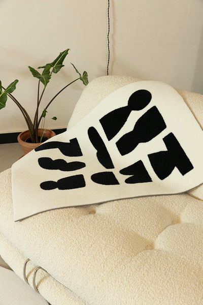 Manta Geométrica Retro para Cama y Sofá - Diseño Minimalista - Image 19