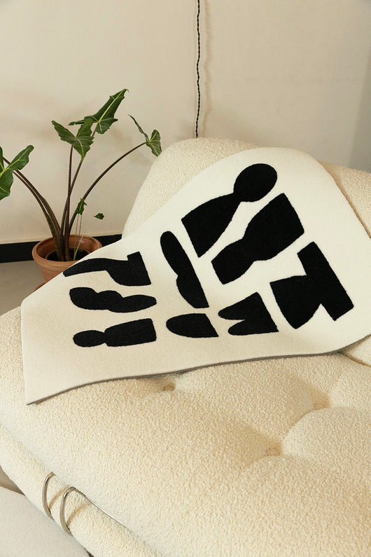 Manta Geométrica Retro para Cama y Sofá - Diseño Minimalista - Image 19
