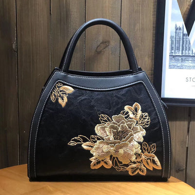 Bolso de Lujo con Bordado Chino - Cartera de Cuero PU Gran Capacidad - Image 12