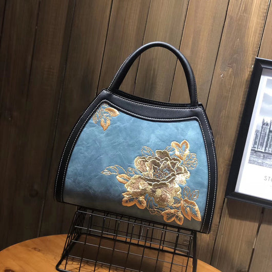 Bolso de Lujo con Bordado Chino - Cartera de Cuero PU Gran Capacidad - Image 13