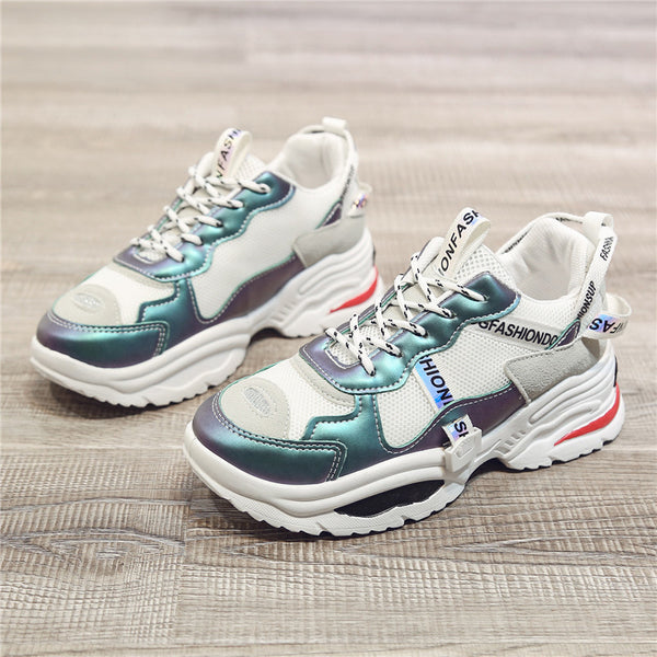 Zapatillas Deportivas Plataforma Talla Grande para Mujer - Malla Transpirable Estilo Casual Otoño