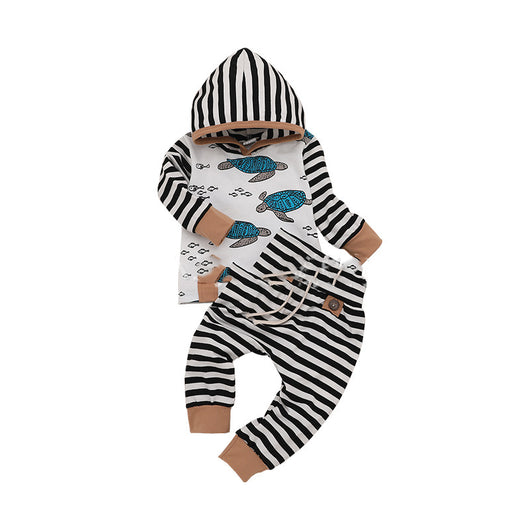 Conjunto de Bebé con Sudadera Tortuga y Pantalones a Rayas - Image 5