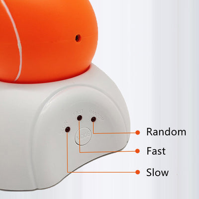 Green and white auto-rotating laser cat toy with a tennis ball design, featuring slow, fast, and random modes. - Image 4