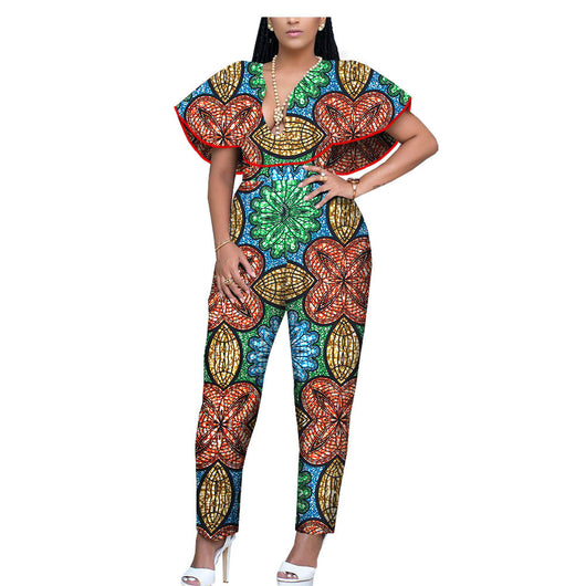 Jumpsuit Étnico Africano Batik Algodón Talla Grande - Image 7