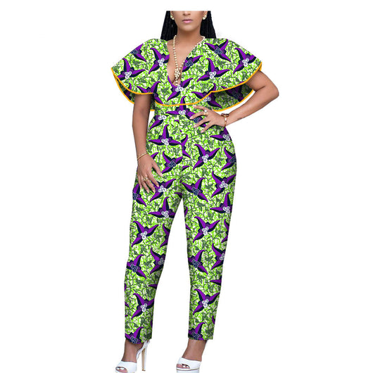 Jumpsuit Étnico Africano Batik Algodón Talla Grande - Image 8