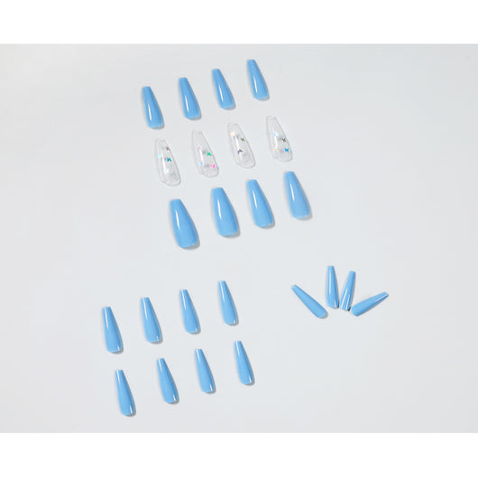 Polvo Láser Mariposa Azul Cielo para Uñas - Efecto Espejo - Image 7