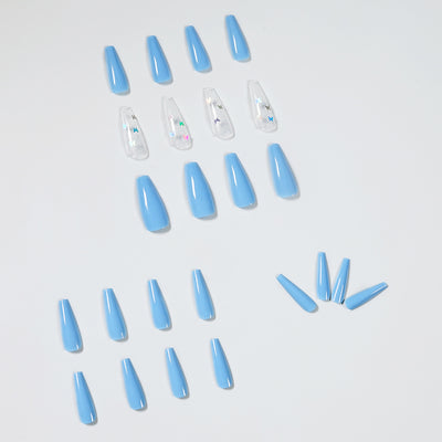 Polvo Láser Mariposa Azul Cielo para Uñas - Efecto Espejo - Image 8