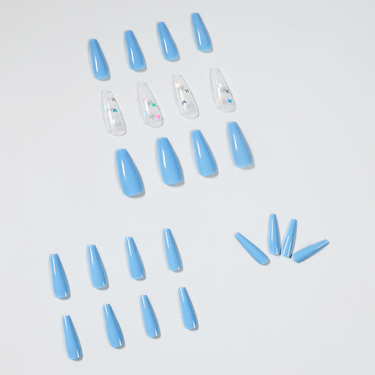 Polvo Láser Mariposa Azul Cielo para Uñas - Efecto Espejo - Image 8