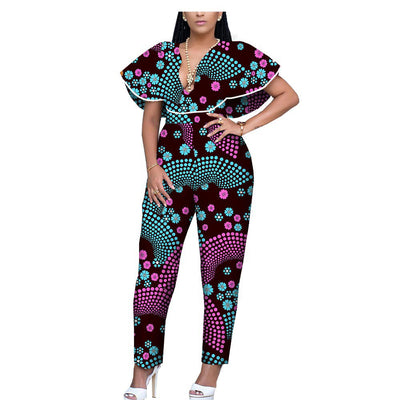 Jumpsuit Étnico Africano Batik Algodón Talla Grande - Image 5