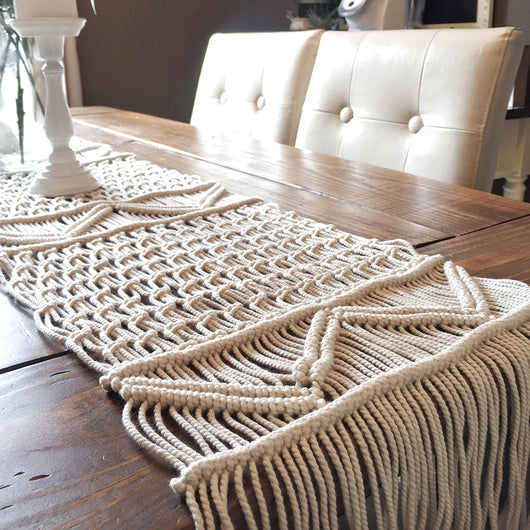 Mantel Tejido Artesanal de Algodón Ecológico - Decoración Rústica Natural - Image 11