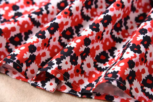 Vestido Camisero Floral con Cinturón Escote V - Image 16