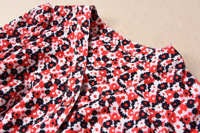 Vestido Camisero Floral con Cinturón Escote V - Image 21
