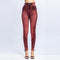 Leggings Tipo Denim con Rayas Verticales - Pantalón Cropped Ajustado