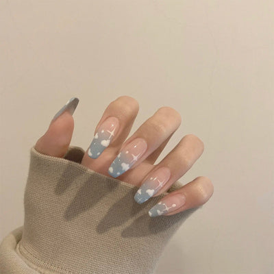 Uñas Postizas Suaves Gris Azulado - Parches Removibles y Reutilizables - Image 12