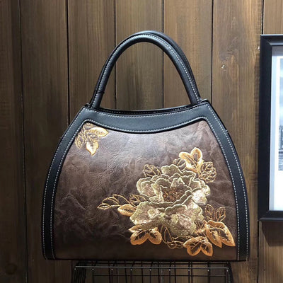 Bolso de Lujo con Bordado Chino - Cartera de Cuero PU Gran Capacidad - Image 7