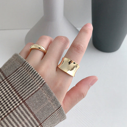 Anillo Geométrico Grande Ancho - Joyería Moderna y Atrevida - Image 11