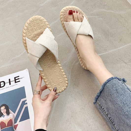 Sandalias y Pantuflas de Moda Coreana Versátiles - Image 2