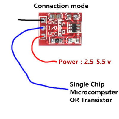 Módulo de Botón Táctil Capacitivo TTP223 con Bloqueo y Control de Pulso - Image 8