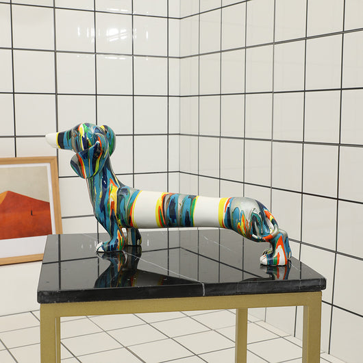 Figura Decorativa de Perro Salchicha de Resina Multicolor - Image 10