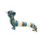 Figura Decorativa de Perro Salchicha de Resina Multicolor