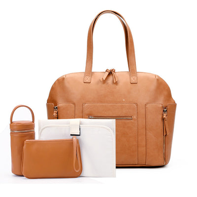 Bolsa Maternal Multifuncional PU - Mochila Portabebés 2 en 1 Gran Capacidad - Image 11