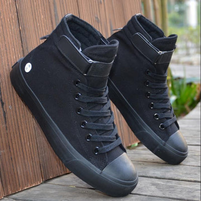 Zapatillas Altas de Lona para Hombre - Estilo Moderno y Versátil - Image 8