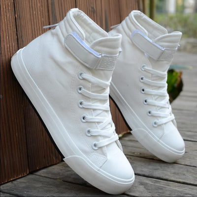 Zapatillas Altas de Lona para Hombre - Estilo Moderno y Versátil - Image 3