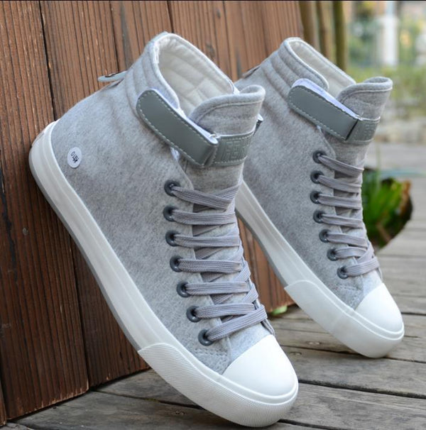 Zapatillas Altas de Lona para Hombre - Estilo Moderno y Versátil