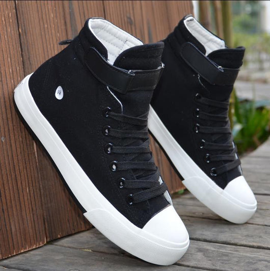 Zapatillas Altas de Lona para Hombre - Estilo Moderno y Versátil - Image 2