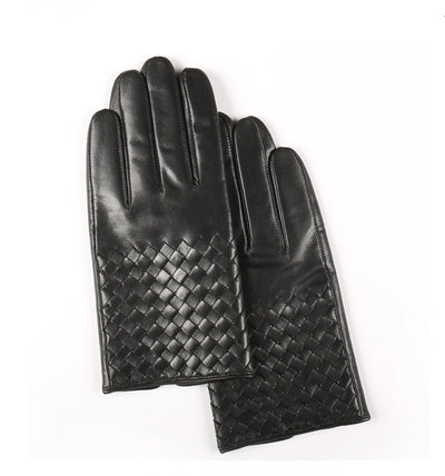 Guantes de Cuero Cabrilla para Hombre Invierno - Tejido a Mano con Forro Polar - Image 10