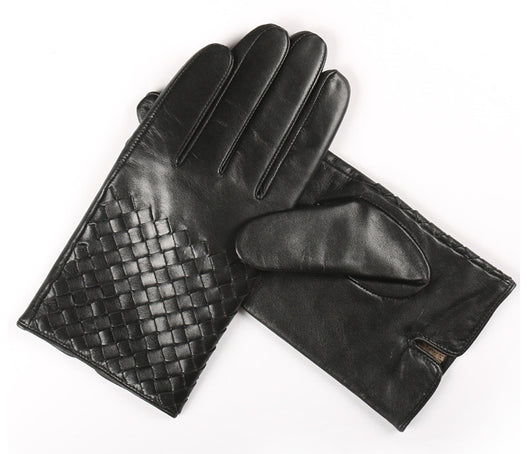 Guantes de Cuero Cabrilla para Hombre Invierno - Tejido a Mano con Forro Polar - Image 5