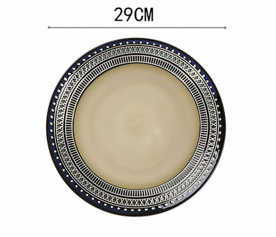 Juego de Vajilla de Cerámica Europea con Platos de Relieve para Restaurante - Image 6