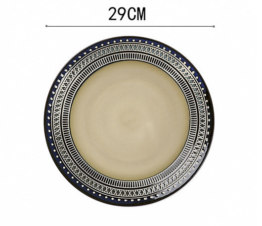 Juego de Vajilla de Cerámica Europea con Platos de Relieve para Restaurante - Image 6