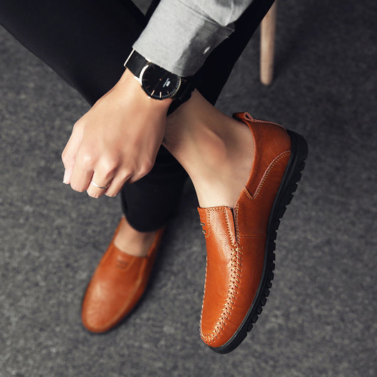 Zapatos de Cuero Ligeros Estilo Británico para Hombre - Image 14